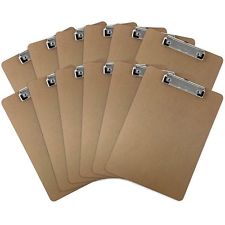 Trade Quest Letter Size mdf Clipboard 12 Pack